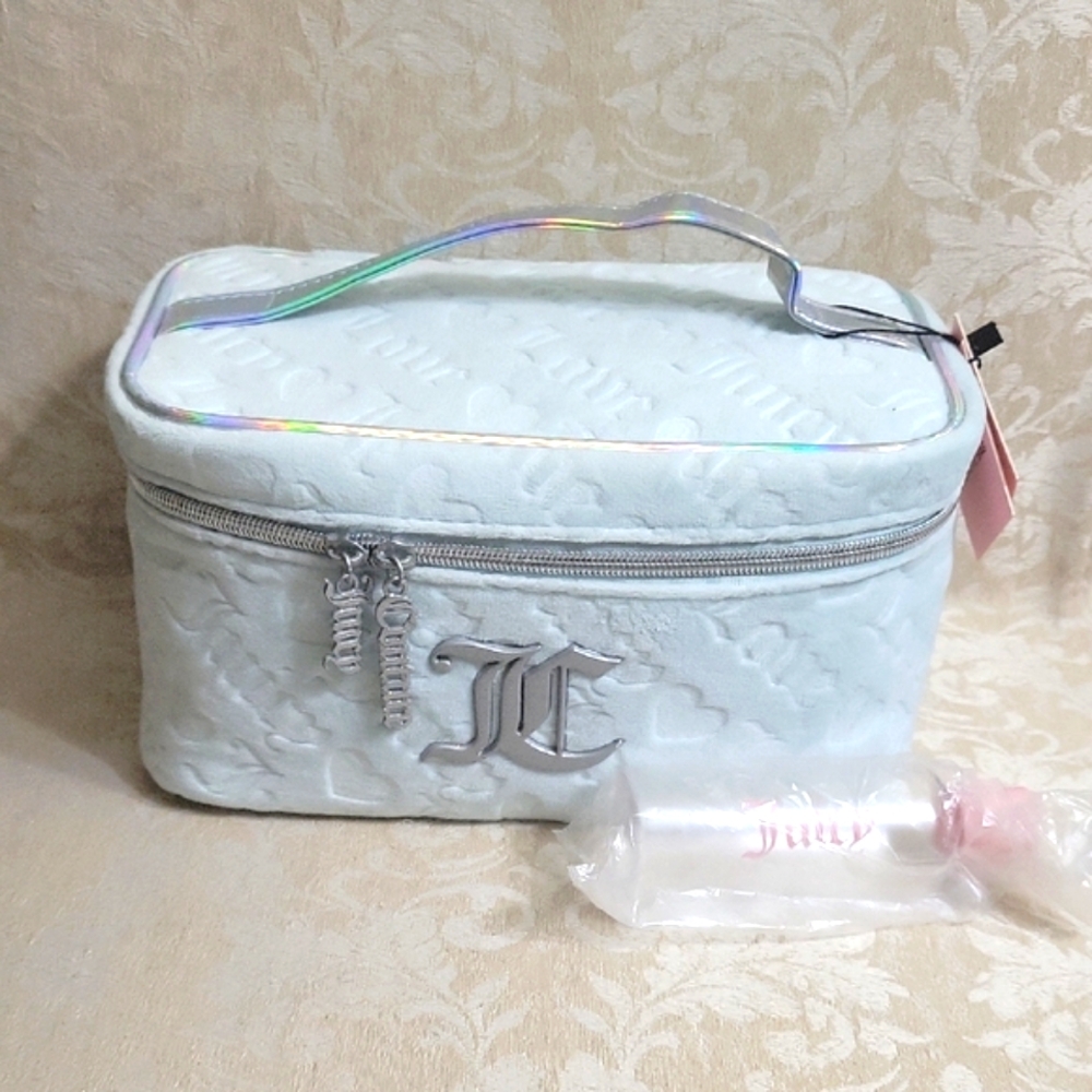 Juicy Couture 2pc Vanity Case with Holographic Accents NWT